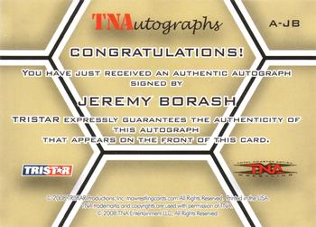 2008 TriStar TNA Impact - Autographs #A-JB Jeremy Borash  Back