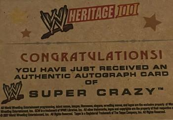2007 Topps Heritage III WWE - Autographs #NNO Super Crazy  Back