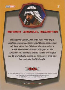 2008 TriStar TNA Cross the Line #7 Sheik Abdul Bashir  Back