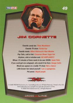 2008 TriStar TNA Cross the Line #49 Jim Cornette  Back