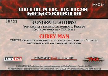 2008 TriStar TNA Cross the Line - Authentic Action Memorabilia #M-CM Curry Man  Back