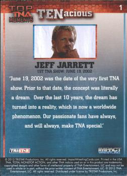 2012 TriStar Impact TNA TENacious #1 Jeff Jarrett Back