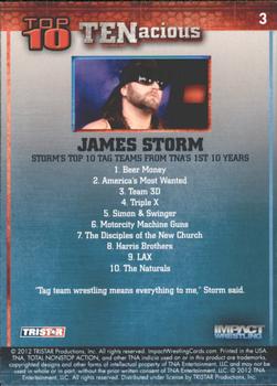 2012 TriStar Impact TNA TENacious #3 James Storm Back