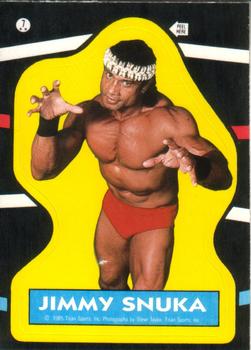 1985 O-Pee-Chee WWF Pro Wrestling Stars - Stickers #7 Superfly Jimmy Snuka Front