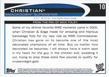 2012 Topps WWE #10 Christian  Back