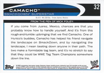 2012 Topps WWE #32 Camacho  Back