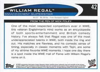 2012 Topps WWE #42 William Regal  Back