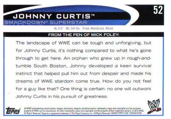 2012 Topps WWE #52 Johnny Curtis  Back