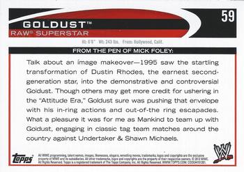 2012 Topps WWE #59 Goldust  Back