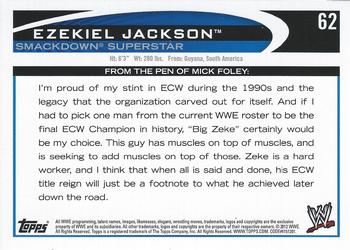 2012 Topps WWE #62 Ezekiel Jackson  Back