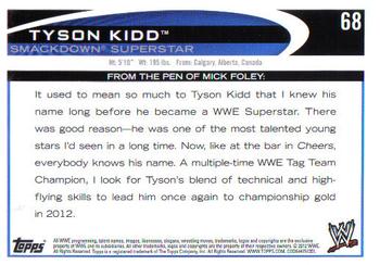 2012 Topps WWE #68 Tyson Kidd  Back