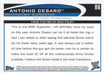 2012 Topps WWE #86 Antonio Cesaro  Back