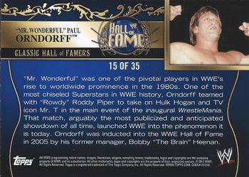 2012 Topps WWE - Classic Hall of Famers #15 Paul Mr. Wonderful Orndorff  Back