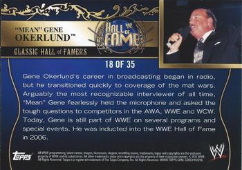2012 Topps WWE - Classic Hall of Famers #18 Mean Gene Okerlund  Back