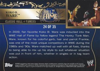 2012 Topps WWE - Classic Hall of Famers #24 Koko B. Ware  Back