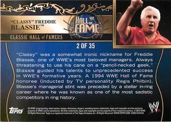 2012 Topps WWE - Classic Hall of Famers #2 Classy Freddie Blassie  Back