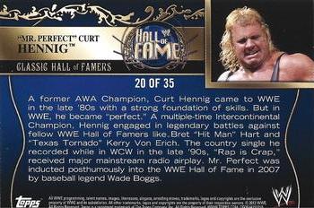 2012 Topps WWE - Classic Hall of Famers #20 Mr. Perfect Curt Hennig  Back