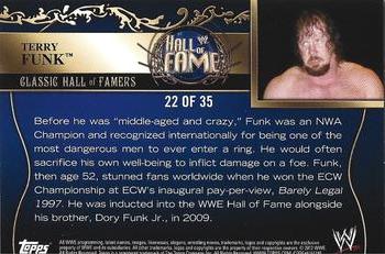 2012 Topps WWE - Classic Hall of Famers #22 Terry Funk  Back