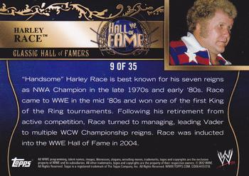 2012 Topps WWE - Classic Hall of Famers #9 Harley Race  Back