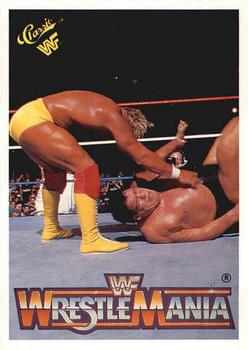 1990 Classic WWF The History of Wrestlemania #27 Hulk Hogan / Andre the Giant Front
