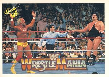 1990 Classic WWF The History of Wrestlemania #37 Hulk Hogan / Andre the Giant Front