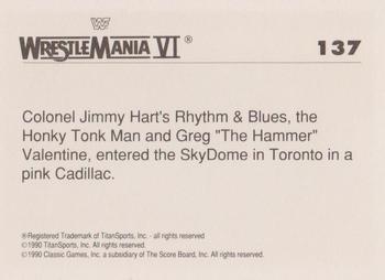 1990 Classic WWF The History of Wrestlemania #137 Rhythm & Blues Back