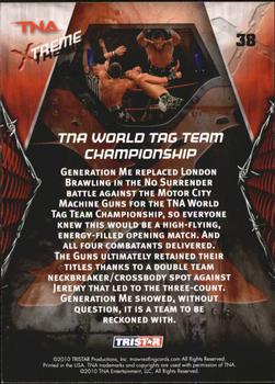 2010 TriStar TNA Xtreme #38 TNA World Tag Team Championship Back