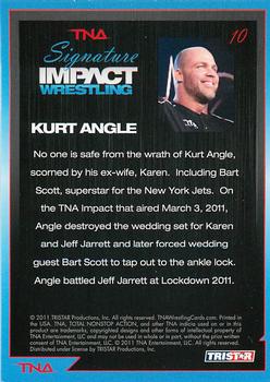 2011 TriStar Signature Impact #10 Kurt Angle Back