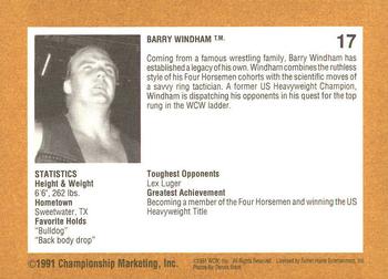 1991 Championship Marketing WCW #17 Barry Windham Back