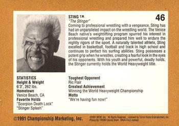 1991 Championship Marketing WCW #46 Sting Back