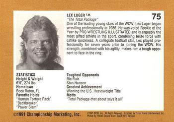 1991 Championship Marketing WCW #75 Lex Luger Back