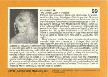 1991 Championship Marketing WCW #99 Missy in Evening Gown Back