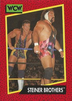 1991 Impel WCW #111 Steiner Brothers Front