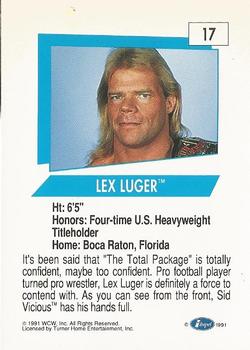 1991 Impel WCW #17 Lex Luger Back