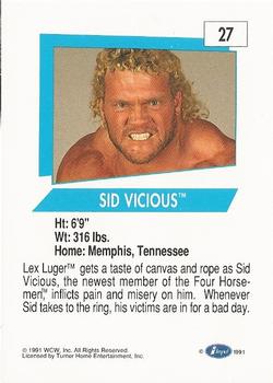 1991 Impel WCW #27 Sid Vicious Back