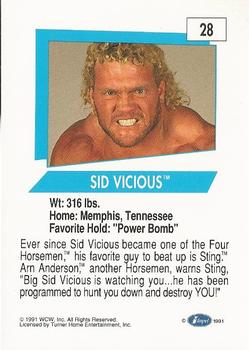 1991 Impel WCW #28 Sid Vicious Back
