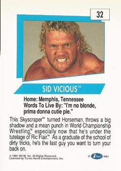 1991 Impel WCW #32 Sid Vicious Back