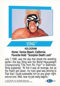 1991 Impel WCW #NNO Sting Hologram Back