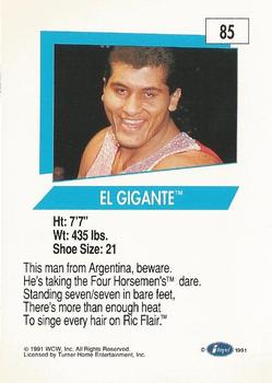 1991 Impel WCW #85 El Gigante Back