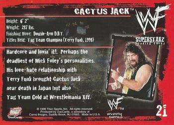 1998 Comic Images WWF Superstarz #21 Cactus Jack Back