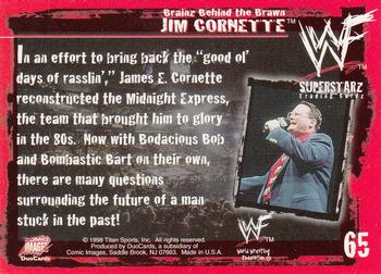 1998 Comic Images WWF Superstarz #65 Jim Cornette Back