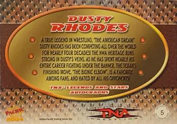 2004 Pacific TNA - Legends And Superstars Autographs #5 Dusty Rhodes Back