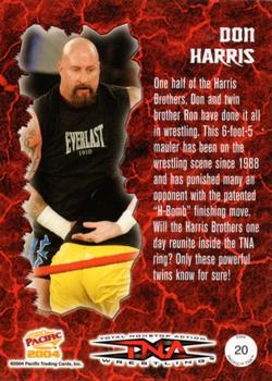 2004 Pacific TNA - Red #20 Don Harris Back