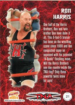 2004 Pacific TNA - Red #21 Ron Harris Back