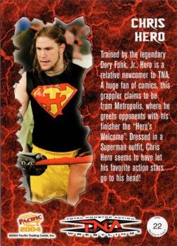 2004 Pacific TNA - Red #22 Chris Hero Back