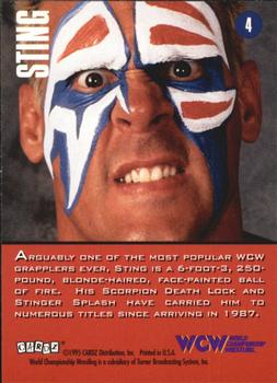 1995 Cardz WCW Main Event #4 Sting Back