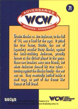 1995 Cardz WCW Main Event #71 Dustin/Arn (Cage Match) Back