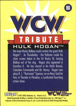 1995 Cardz WCW Main Event #86 Hulk Hogan Back