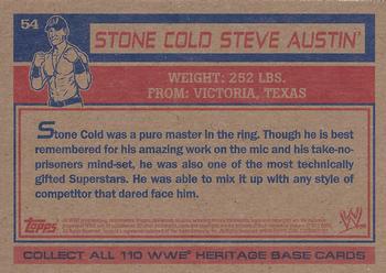 2012 Topps Heritage WWE #54 Stone Cold Steve Austin Back