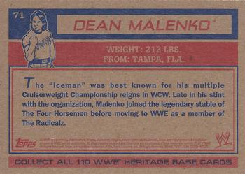 2012 Topps Heritage WWE #71 Dean Malenko Back